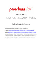 peerless-AV IRTO55-XHB4 Calibration