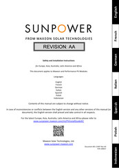 SunPower SPR-MAX6 Series Manual