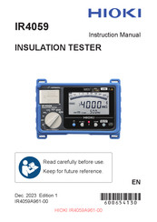 Hioki IR4059 Instruction Manual