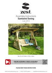 Zest Santorini Swing Assembly Instructions Manual