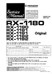 Pioneer RX-1181 Service Manual