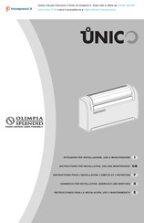 Olimpia splendid Unico Smart 12 SF Instructions For Installation, Use And Maintenance Manual