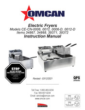 Omcan CE-CN-0012 Instruction Manual