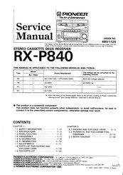 Pioneer RX-P840 Service Manual