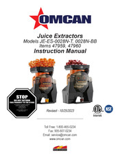 Omcan JE-ES-0028N-T Instruction Manual