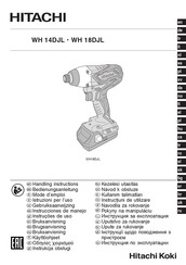 Hitachi WH 14DJL Handling Instructions Manual
