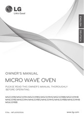 LG MH6339HS Owner's Manual