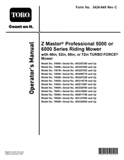 Toro Z Master 78926 Operator's Manual