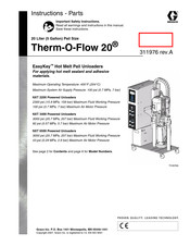 Graco Therm-O-Flow 20 EasyKey NXT 6500 Instructions-Parts List Manual