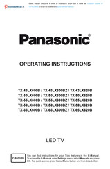 Panasonic TX-43LX620B Operating Instructions Manual