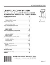 NuTone VX1040CC Installation Instructions Manual