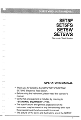 GLM SETSFS Operator's Manual
