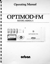 Orban OPTIMOD-FM 8100A/1 Operating Manual