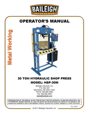 Baileigh Industrial HSP-30M Operator's Manual
