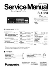 Panasonic SU-373 Service Manual