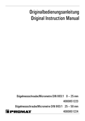 PROMAT 4000851223 Original Instruction Manual