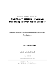 Qvidium QVDEC4K User Manual