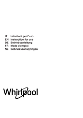 Whirlpool WHVF 92F LM X Instructions For Use Manual
