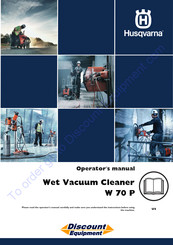 Husqvarna W 70 P Operator's Manual