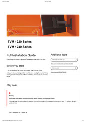 vogel's TVM 1225 Full Installation Manual