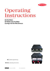 Fronius RI MOD/i CC ProfiNet Operating Instructions Manual