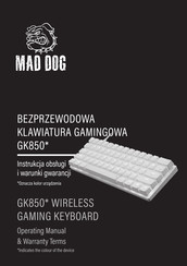 MAD DOG GK850 Series Operating Manual