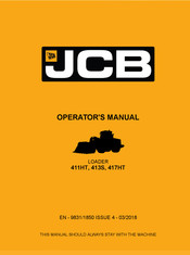 jcb 413S Operator's Manual