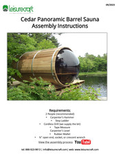 leisurecraft Cedar Panoramic Barrel Sauna Assembly Instructions Manual