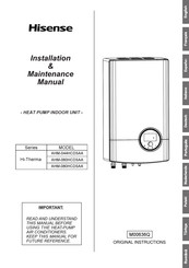 Hisense AHM-080HCDSAA Installation & Maintenance Manual