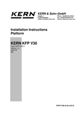 KERN&SOHN TKFP 150V30M-A Installation Instructions Manual