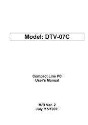 Datavan DTV-07C User Manual