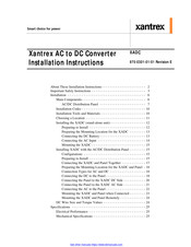 Xantrex 60 A (XADC-60) Installation Instructions Manual