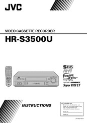 JVC HR-S3500U Instructions Manual