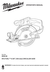 Milwaukee M12 FUEL 2530-20 Operator's Manual