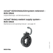 Rego-fix reCool RCR/ERAX Maintenance And Operating Manual