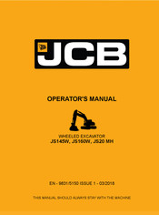 jcb JS145W Operator's Manual