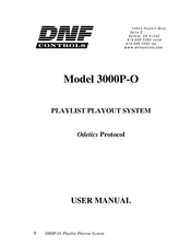 DNF Controls 3000P-O User Manual