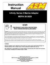 AEM MEFI4 30-3829 Instruction Manual