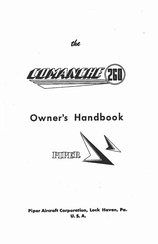 Piper COMANCHE 260 Owner's Handbook Manual