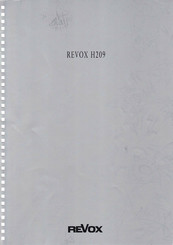 Revox H209 Operating Lnstructions