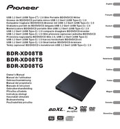 Pioneer BDR-XD08TG Owner's Manual