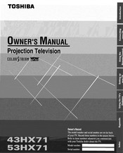 Toshiba 53HX71 Owner's Manual