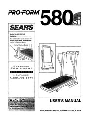 Sears PRO-FORM 580si User Manual
