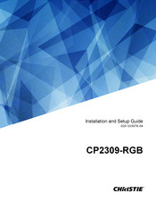 Christie CP2309-RGB Installation And Setup Manual