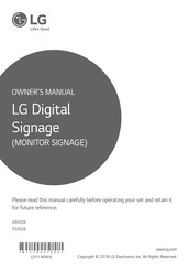 LG 55XS2E Owner's Manual