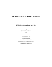 RESEARCH CONCEPTS RC2KINT Manual