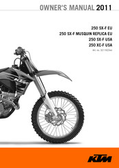 KTM 250 XC-F USA 2011 Owner's Manual