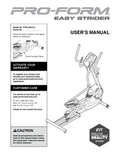 ICON PRO-FORM EASY STRIDER User Manual