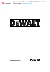 DeWalt DWE6423-QS Original Instructions Manual