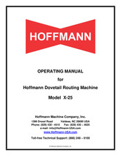 Hoffmann X-25 Operating Manual